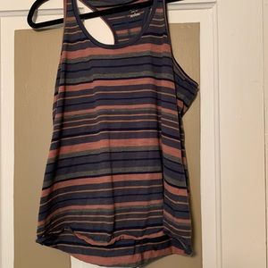 Striped racer back tank